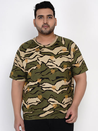 Sean John - Plus Size Army Camouflage Tiger Print T-Shirt Plus Size T Shirt JupiterShopMigrate   