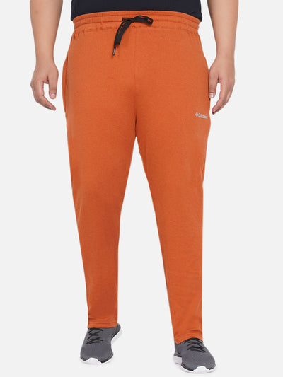 Columbia - Plus Size Men's Straight Fit Orange Solid Cotton Track Pants Plus Size Track Pant JupiterShop   