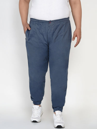 Chums - Plus Size Men's Grey Solid Joggers Plus SIze Trousers JupiterShopMigrate   