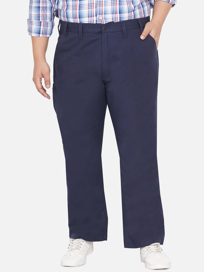 Carhartt - Plus Size Men's Straight Fit Navy Blue Solid Casual Pure Cotton Trousers  JupiterShop   