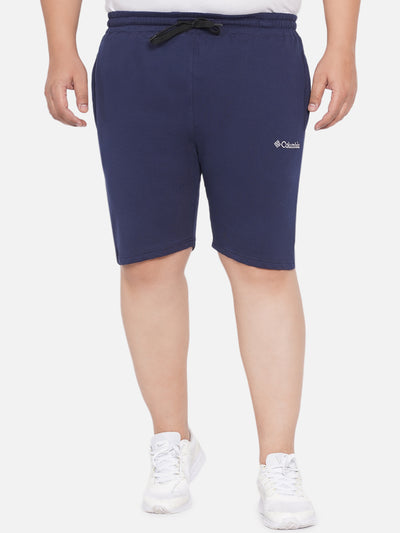 Columbia - Plus Size Mens Navy Blue  Solid Thik Cotton Twisted Creek Lounge Shorts Plus Size Shorts JupiterShop   