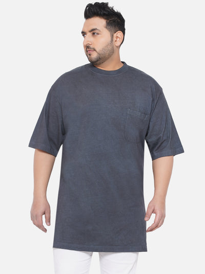 Cabelas - Plus Size Men's Regular Fit Grey Solid Cotton Casual Half Sleeve Tshirt  JupiterShop   