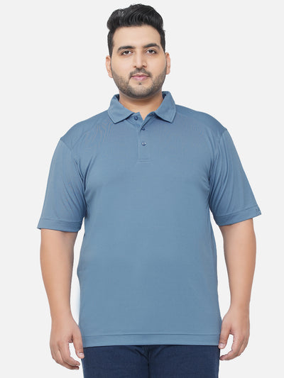 Cutter & Buck - Plus Size Men's Regular Fit Dry Fit Dark Blue Solid Polo T-Shirt  JupiterShop   
