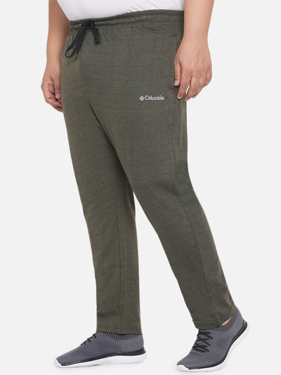 Columbia - Plus Size Men's Straight Fit Light Green Solid Cotton Track Pants Plus Size Track Pant JupiterShop   