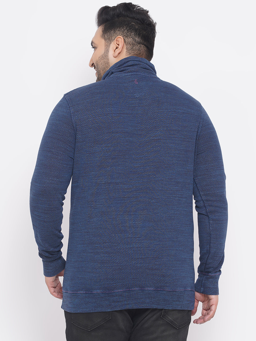 Engbers Plus Size Men's Regular Fit Soft Cotton Blue Polo Collar