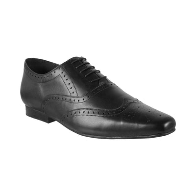 Capsule - Stockholm <br> Plus Size Regular Width Black Brogue Formal Leather Shoes Big Size Shoes JupiterShopMigrate   