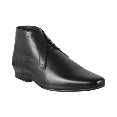 Capsule - Barcelona <br> Large Size Shiny Finish Leather Mid-Ankle Length Black Casual Boots Big Size Shoes JupiterShopMigrate   