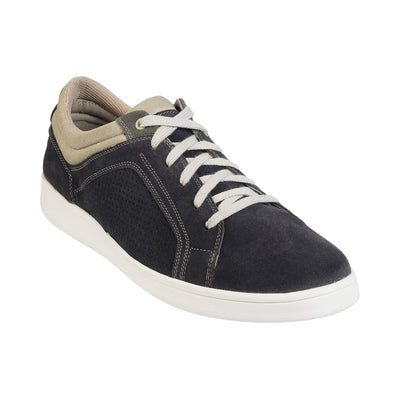 Geox - Italian <br> Big Size Extra Wide Suede Leather Blue Casual Sneakers  JupiterShop   